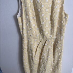 The Limited Yellow Textured Midi Dress